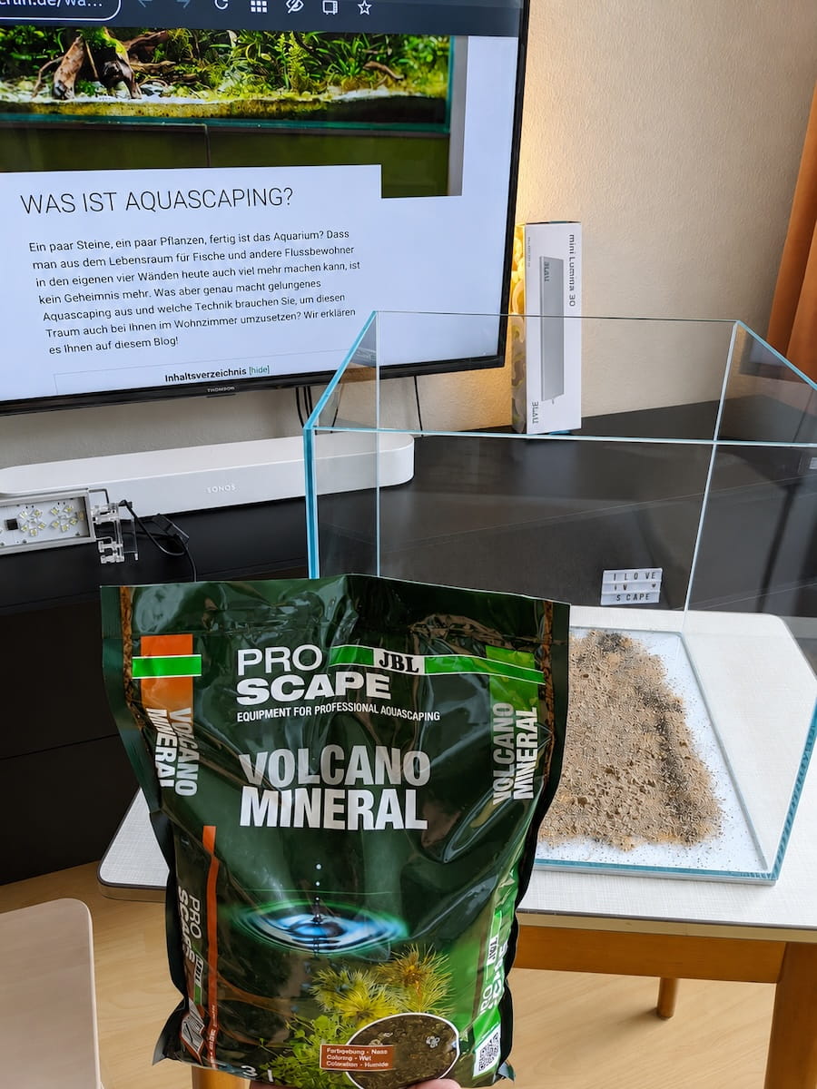 Vulkanbruch als Drainageschicht im Aquarium Bodengrund – kommt auf die Pulver-Zusätze